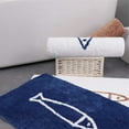 thumbnail image 3 of Alfombrilla de ducha antideslizante Advancent felpa cafe y blanco, 3 of 6