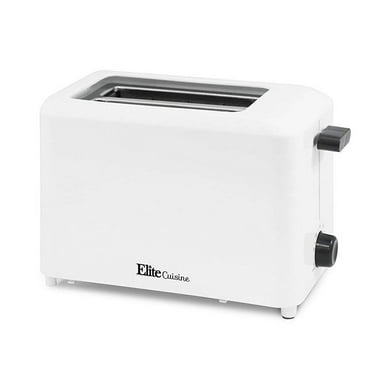 Elite Gourmet ECT-1027 New Cuisine Maxi-Matic 2 Slice Cool Touch Extra Wide Toaster, White
