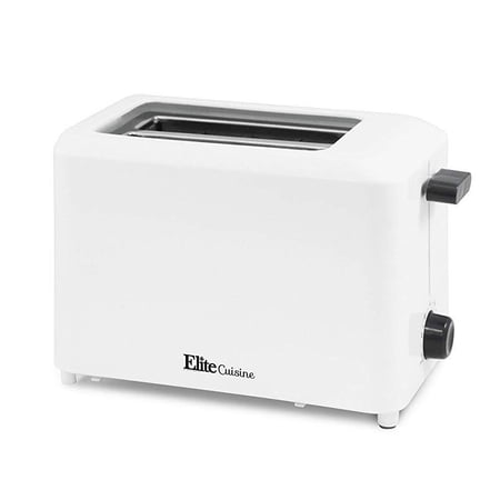 Elite Gourmet ECT-1027 New Cuisine Maxi-Matic 2 Slice Cool Touch Extra Wide Toaster, White