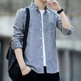 thumbnail image 4 of Camisas Slim Hombre Manga Larga Casual Caballeros, 4 of 7