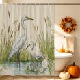 thumbnail image 4 of Vintage Wildlife Birds Shower Curtain Set - Standard 72" x 72" Washable Bathtub Curtain with 12 Hooks, Farmhouse Botanical Water Reflection Waterproof Fabric Stall Shower Curtains for Bathroom Décor, 4 of 8
