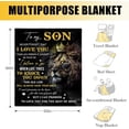 thumbnail image 5 of Best Gifts for Son, Funny Son Gifts from Dad Mom, Unique Birthday Gifts for Son from Parents, Son Birthday Gift Ideas, to My Son Gifts for Graduation Christmas, Soft Warm Throw Blanket Son, 5 of 6