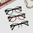 thumbnail image 3 of 3 Pack Reading Glasses Stylish Spring Hinged Round Readers for Men and Women, 3 of 7