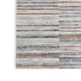 thumbnail image 4 of Benjara Kimya 8 x 10 Area Rug, Stripe Design, Polyester, Cotton Backing, Gray Blue, 4 of 5