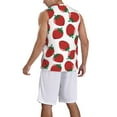 thumbnail image 2 of Pofeuu Hand Drawn Strawberry Print Basketball Jersey, Shirts for Men Youth Basketball Jersey Crew Neck-XX-Large, 2 of 6