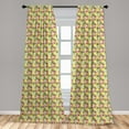 thumbnail image 5 of Fruit Curtains 2 Panels Set, Organic Food Themed Modern Pattern with Kiwi Pomegranate Lemon Watermelon and Apple, Window Drapes for Living Room Bedroom, 56"W X 84"L, Multicolor, by Ambesonne, 5 of 5