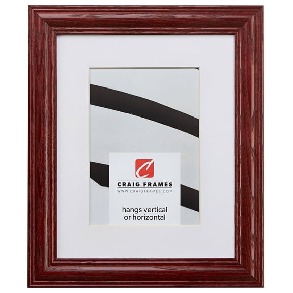 Craig Frames Wiltshire 440, 20x27 inch Cherry Red Picture Frame Matted for a 16x24 Photo