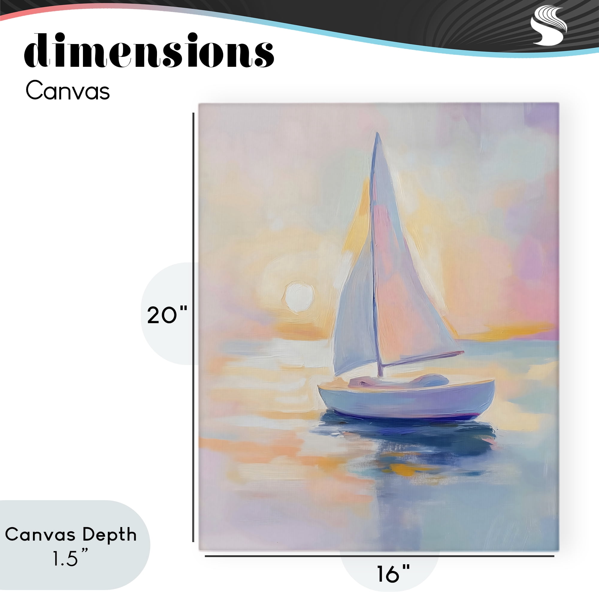 Stupell Industries Pastel Sailboat Toward Pink Horizon Canvas Wall Art, design by The Prints Vibe