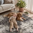 thumbnail image 4 of VUNATE 8'x10' Area Rugs for Living Room Washable Rugs Modern Abstract Distressed Indoor Rug Carpet Soft Fluffy Large Area Rugs for Bedroom Dining Room Office Foldable Nonslip Rug Black, 4 of 7