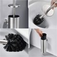thumbnail image 2 of Cepillo de baño de acero inoxidable para montaje en pared con soporte antibacteriano para cepillos de baño, 2 of 5