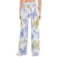 thumbnail image 5 of Comfy Casual Women's Pajama Pants Print Wide Leg Soft Watercolor Butterfly, 5 of 6