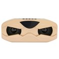 thumbnail image 4 of Altavoz Bluetooth, radio FM, subwoofer de alta fidelidad, altavoz inalámbrico con pantalla LED, luz de respiración colorida para viajes en casa, dorado, 4 of 12