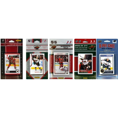 C&I Collectables NHL Minnesota Wild 5 Different Licensed Trading Card Team