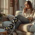 thumbnail image 2 of COEQINE Sunflower Leg Cast Cover Dragonfly Large Soft Fabric Leg Plaster Sleeve Machine Washable Wound Care Supplies Short Foot Cast Cover Cast Decoration for Women Men Seniors, 2 of 7