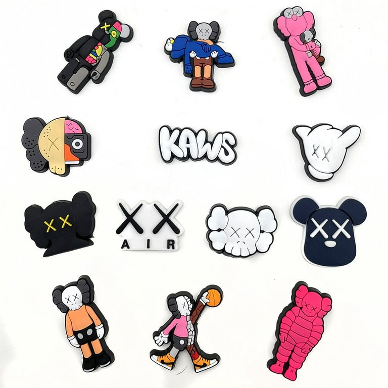 18 Pcs KAWS Croc Charms for Cartoon Shoe Sandals Decorations for Boys,  Girls, Teens, Men, Women, Adults Party Favo 