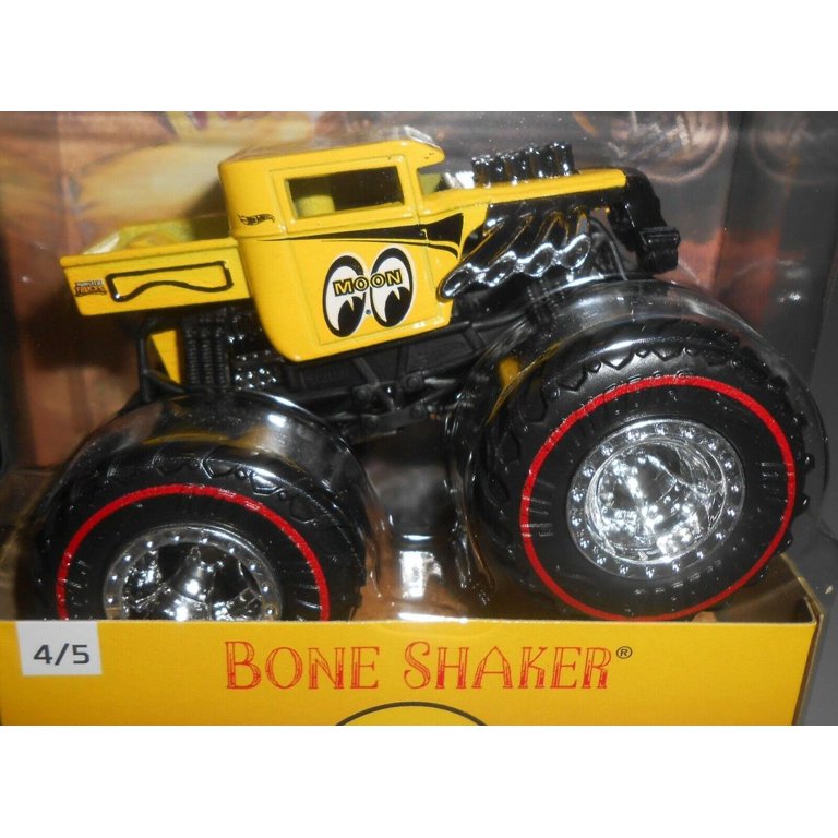 Hot Wheels Monster Trucks Bone Shaker, [Yellow] Moon Eyes 4/5