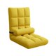 thumbnail image 5 of Silla de suelo plegable con respaldo para adultos y niños, ideal para apartamentos. Sillón cómodo y acolchado, moderno y reclinable. Sillas plegables. Amarillo, 5 of 8