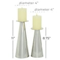 thumbnail image 3 of DecMode 8.75", 11"H Modern Wall Sconce, Silver, 2 - Pieces, 3 of 7