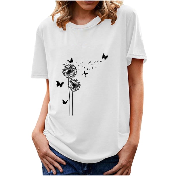 Moda mujer verano media manga pulóver sólido Casual blusa Tops Fridja ghk3671
