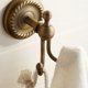 thumbnail image 3 of Perchero de pared retro de doble gancho Accesorio de baño antiguo de latón amarillo cobre bronce -, 3 of 5