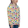 thumbnail image 5 of Kdxio Colorful Dinosaurs Pattern Kids Boys Girls Zip Up Hoodie 3D Printed Hooded Sweatshirt Hoody Coat with Pocket 7-12 Y-Small, 5 of 6