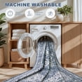 thumbnail image 6 of 2x3 Area Rugs Living Room Rug: Washable Vintage Boho Medallion Rug No Slip Stain Resistant Soft Carpet Indoor Floor Large Carpets for Bedroom Dining Room Farmhouse Nursery Hallway Home Office Blue, 6 of 18