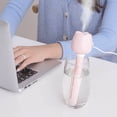 thumbnail image 2 of Nmdmisc Humidifiers for Home Household Diffuser Mini Humidifier Portable Humidifiers Standard Edition Small Kettle Roses Travel Mini Desktop Air Office USB (Pink), 2 of 4