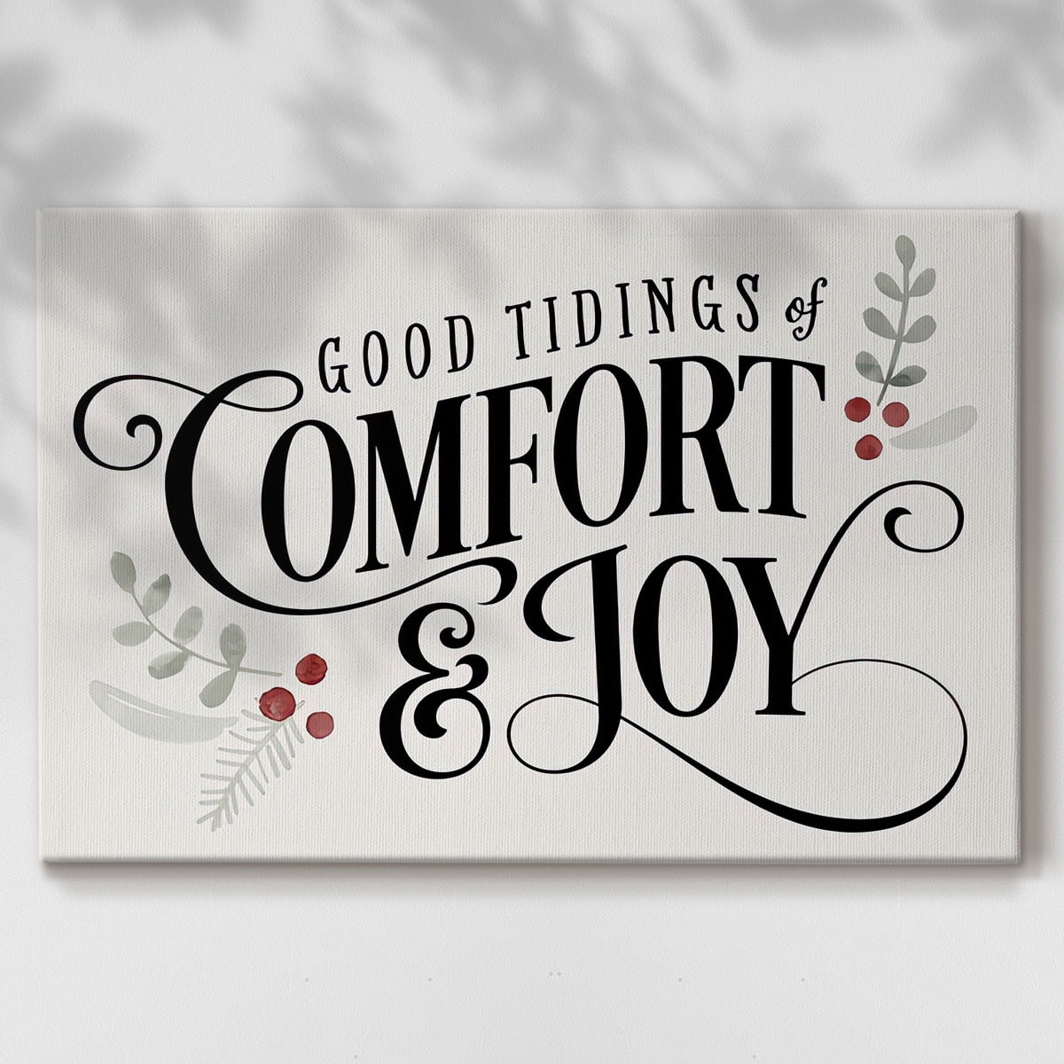 Merry Sentiment I- Gallery Wrapped Canvas