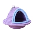 thumbnail image 2 of Nido de Peluche Colgante para Loros y Aves Pequeñas: Acogedora Casita para Dormir con Diseño de Hamaca Tejida a Mano para Jaula, Refugio Interior de Tela Suave para Descansar., 2 of 6