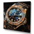 thumbnail image 2 of Designart "Diamond Dusk Luxury Watch painting I" Fashion Wall Art Living Room, 2 of 5