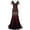 Red, variant on TMOYZQ Women's Floor Length Bodycon Sequin Maxi Dress V Neck Short Sleeve Sparkly Glitter Mermaid Tulle Dress Formal Evening Party Gowns Prom Dress