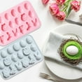 CQININI Cake Pan Cake Mold Silicone 18 Easter Egg Rabbit Chocolate