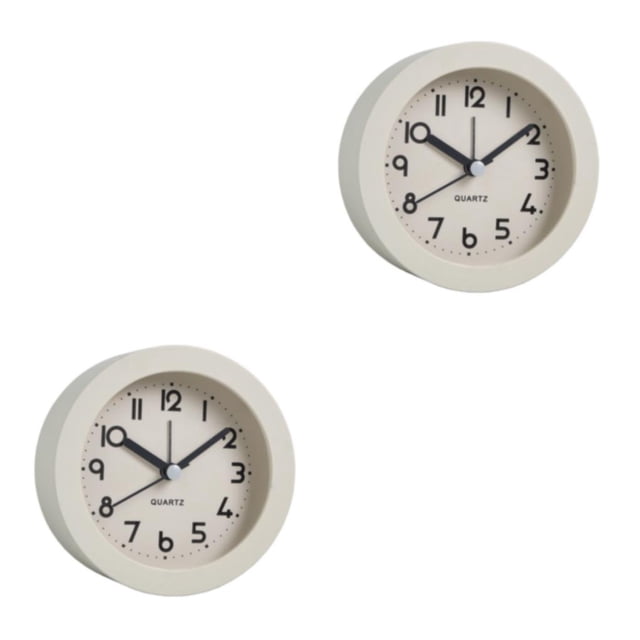 Reloj despertador de escritorio Naiovety tipo aguja forma redonda con luz nocturna