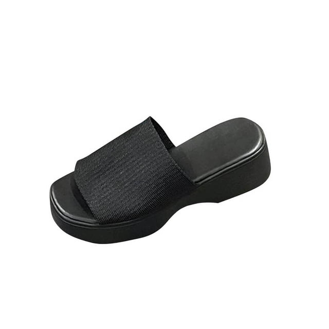 Thick-Soled Square-Toe Casual Sandals for Women, Soft Upper Material, Elastic Sole, Lightweight Design, Breathable Fit, Versatile for Spring Summer Outings