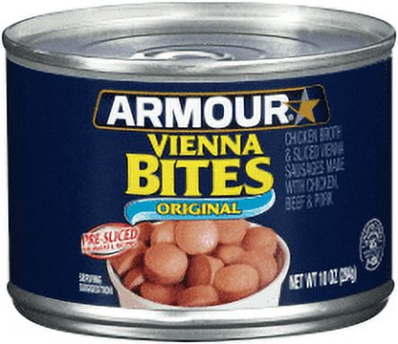 (2 pack) Armour Original Vienna Bites, 10 oz Can – Flavorful Ready-to-Eat Snack or Recipe Ingredient