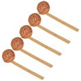 thumbnail image 4 of Cucharas de madera con mango resistente, 5 uds., pulidas a mano, peso ligero, cuchara de concha de tortuga japonesa para el hogar y restaurante, 4 of 8