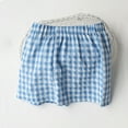 thumbnail image 2 of Odeerbi 1-9 Years Toddler Boys Girls Summer Cotton Linen Shorts Solid Color Cute Plaid Lattice Shorts, 2 of 5
