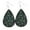 Black, variant on Women Fashion ST. Patrick's Day Green Drop Shape Printing Earrings Ear Studs