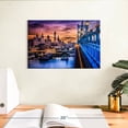 thumbnail image 3 of Elephant Stock Philadelphia Sunset Horizon Wall Art - Horizontal Canvas Wall Art - Living Room Wall Decor - City Canvas - Pink And Purple Decor - 12" x 8", 3 of 8