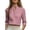 Pink, variant on Enjoytime Shirts for Women Stand Collar V Neck Linen 3/4 Sleeve Tops Lightweight Business Casual Work Blouses