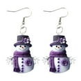 thumbnail image 2 of 5 Pendientes Navideños De Muñeco De Nieve, Pendientes Colgantes Para Club, Festival De Invierno, Año Nuevo, 2 of 8