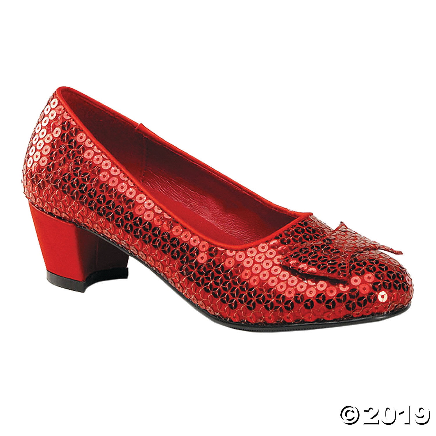 red sparkle shoes