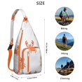 thumbnail image 3 of Travel Sling Bag for Men with Adjustable Shoulder Strap Shoulder Backpack Hiking Sling Backpack Travel Hiking Daypacks Marine Adorable Crab, 3 of 4