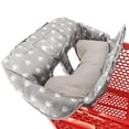 thumbnail image 1 of Funda para asiento de carrito de compras para bebé 2 en 1 impermeable con almohada suave y funda para silla alta (flecha gris), 1 of 5