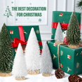 thumbnail image 3 of Ayieyill 6Pcs Artificial Mini Christmas Tree Sisal Snow Trees Bottle Brush Christmas Trees Pine Trees Ornaments Set of Small Xmas Trees with Wooden Base for Christmas Party Decoration (4 Sizes), 3 of 9
