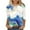 Multicolor Plus Size Blouse for Women_h, variant on CYMMPU Spring Tops Round Neck Tunic Tops 3/4 Sleeve Floral Printed Blouses for Women Dressy Casual Fall Fashion Shirts Loose Fit Lightweight Basic T-Shirts Multicolor S