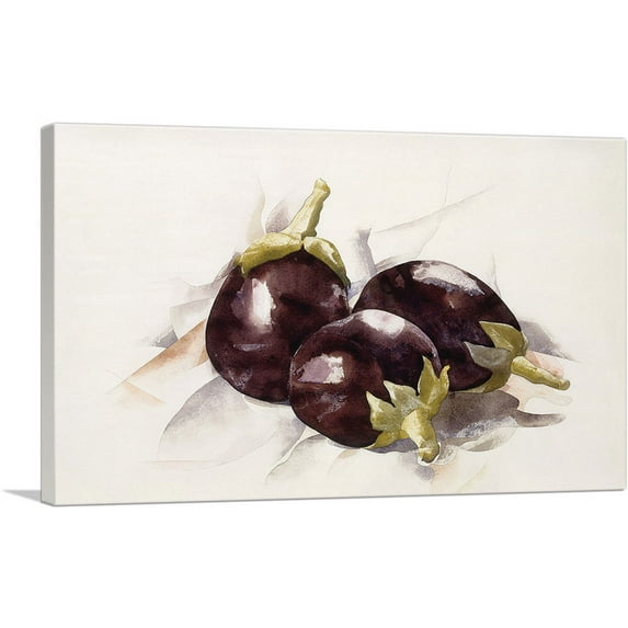 ARTCANVAS Eggplants 1927 Canvas Art Print by Charles Demuth - Size: 12" x 8" (0.75" Deep)