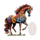 thumbnail image 1 of Estatua de caballo, figura de animal, escultura para decoración del hogar, regalo, artesanía de mesa, letrero acrílico, adorno de mesa para festival, 1 of 7