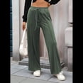 thumbnail image 4 of Pantalones Deportivos de Pierna para Mujer, Cintura Alta, Holgados y con Cordón Ajustable Verde XXL, 4 of 9