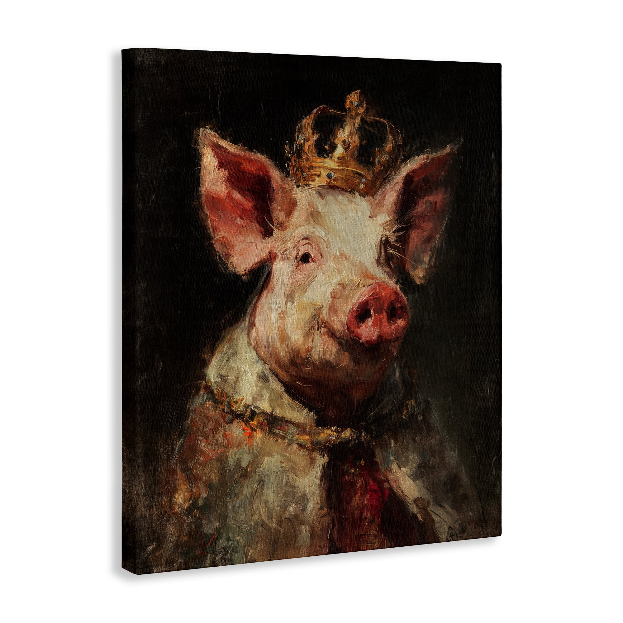 Stupell Industries Royal Swine Portrait Canvas Wall Art, design by Svetlana Aleynikova
